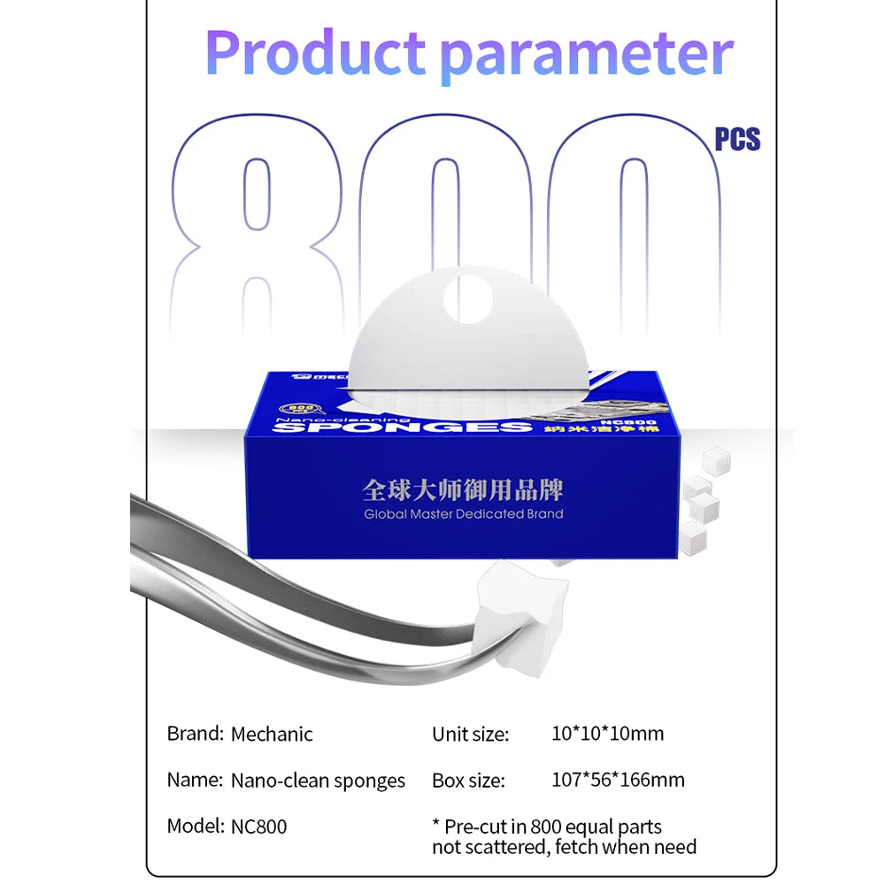 Professional Nano-Cleaning Sponges for Electronic Devices, Keyboards, PCBs, Motherboards, and Precision Components