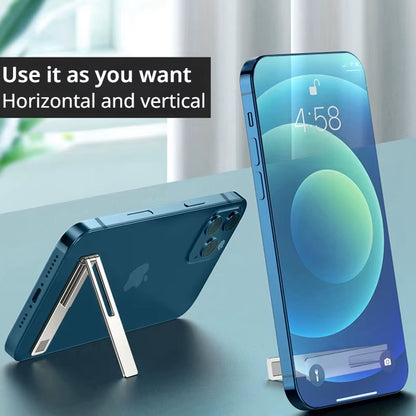 Ultra-Thin Magnetic Foldable Mobile Phone Holder - Metal Alloy Desktop Stand for Universal Support
