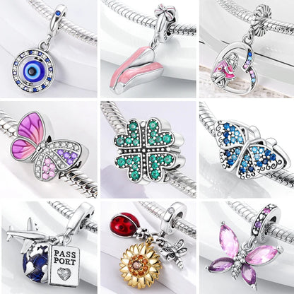 2025 Premium 925 Sterling Silver Charms Beads for Original Pendants and Bracelets - Dangle DIY Jewelry Gift