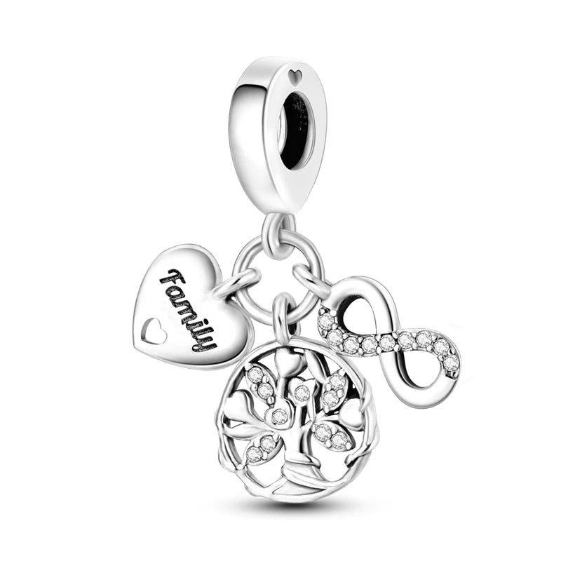 2025 Premium 925 Sterling Silver Charms Beads for Original Pendants and Bracelets - Dangle DIY Jewelry Gift