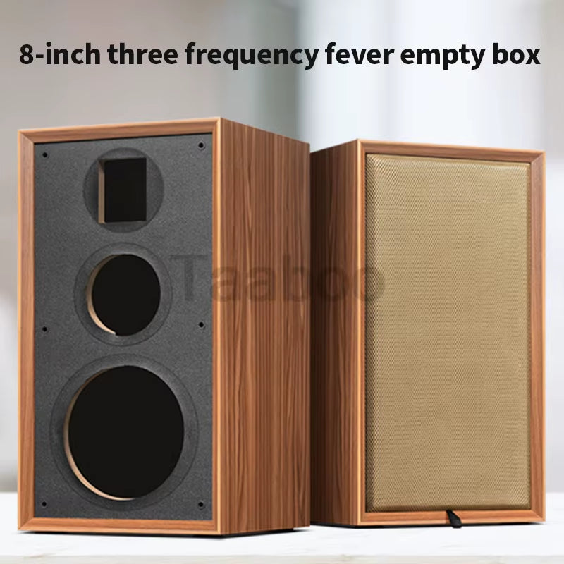 8-Inch Three-Way Labyrinth Speaker Enclosure for Bookshelf and Home Audio DIY Hi-Fi Wooden Handmade Passive Speaker