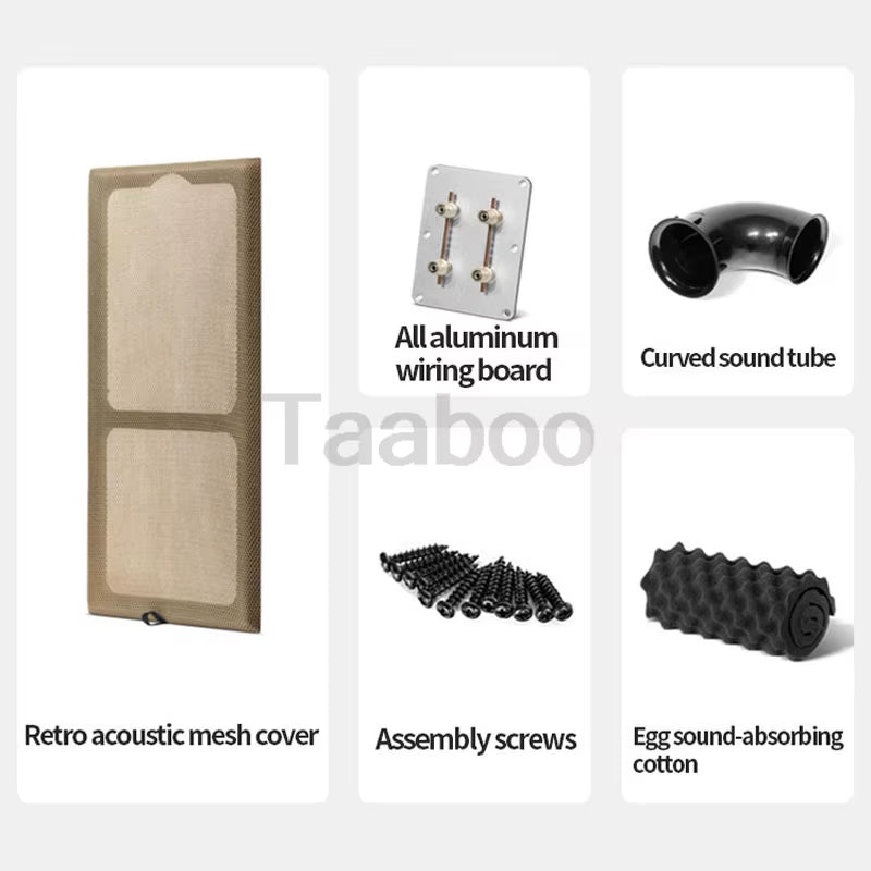 8-Inch Three-Way Labyrinth Speaker Enclosure for Bookshelf and Home Audio DIY Hi-Fi Wooden Handmade Passive Speaker