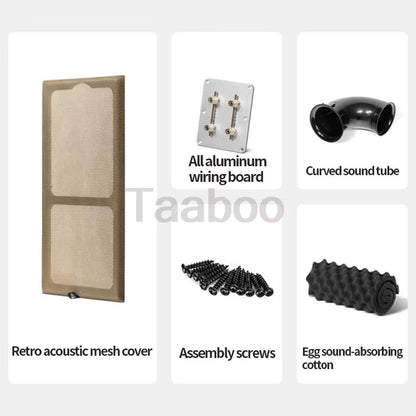 8-Inch Three-Way Labyrinth Speaker Enclosure for Bookshelf and Home Audio DIY Hi-Fi Wooden Handmade Passive Speaker