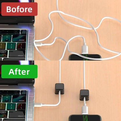 Magnetic Cable Clips Set for Under-Desk Organization - Adjustable Cord Management Holders (3-12 Pcs)