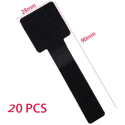 Reusable Adjustable Cable Organizer Straps with Self-Adhesive Fastening for Desk Management