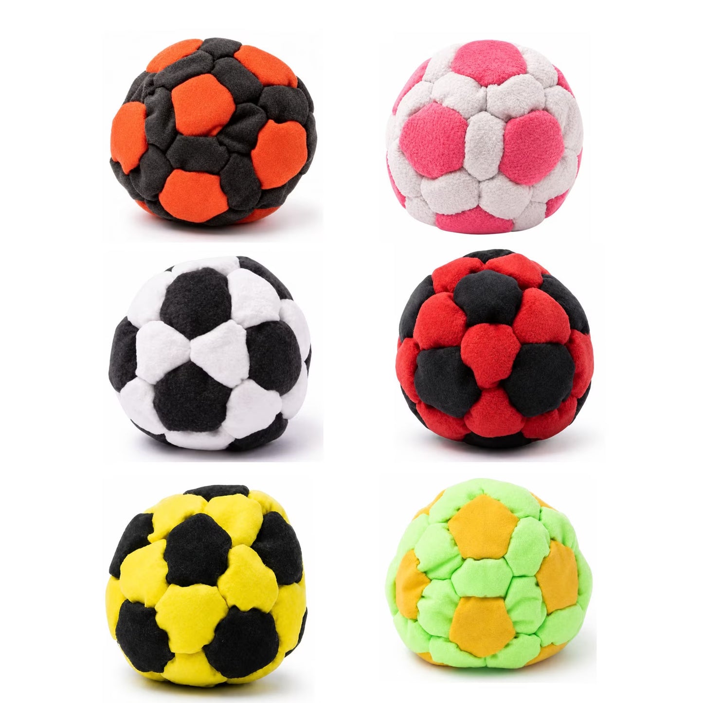 Hitchhiker 42-Panel Sand Filled Footbag, Soft Durable Handmade Footbag Hacky Sack, Purified Sand Filled Kick Sack for Kidteens Adults, Indoor Outdoor Footbag Game Relief Fidget Tool, Mid-Weight