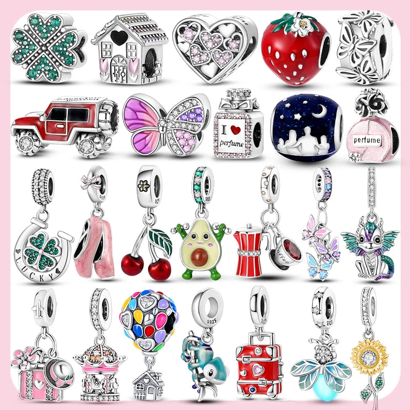 2025 Premium 925 Sterling Silver Charms Beads for Original Pendants and Bracelets - Dangle DIY Jewelry Gift