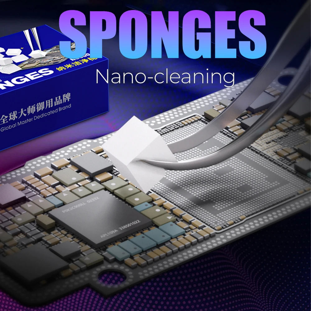 Professional Nano-Cleaning Sponges for Electronic Devices, Keyboards, PCBs, Motherboards, and Precision Components